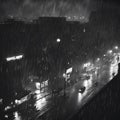 3 AM in Poland, City in rain Royalty Free Stock Photo