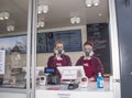 2020 Poland Coronavirus Lockdown, Krakow ice cream store workers