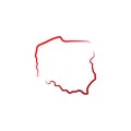 poland country map logo icon