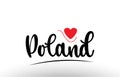 Poland country text typography logo icon design