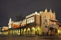 Poland, Cracow, Main Market Square, Sukiennice Cloth Hallat Night Royalty Free Stock Photo