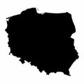 Poland silhouette map