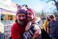 POLAND - DECEMBER 05: Ice man Wim Hof saying hugging one of his Royalty Free Stock Photo