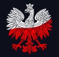 Poland eagle in national colors Royalty Free Stock Photo