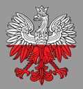 Poland eagle in national colors Royalty Free Stock Photo