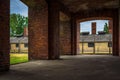 Poland - Entry building to camp - Auschwitz Concentration Camp Royalty Free Stock Photo