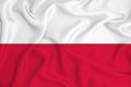Poland flag on the background texture. Concept for designer solutions