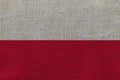 Poland flag on the background texture. Concept for designer solutions Royalty Free Stock Photo