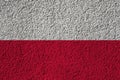 Poland flag on the background texture. Concept for designer solutions Royalty Free Stock Photo