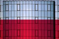 Poland flag on the background texture. Concept for designer solutions Royalty Free Stock Photo