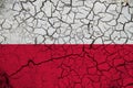 Poland flag on the background texture. Concept for designer solutions Royalty Free Stock Photo