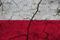 Poland flag on the background texture. Concept for designer solutions Royalty Free Stock Photo