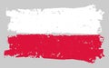 Poland Flag Charcoal Illustration with Chalk Effect