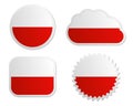 Poland flag labels