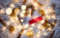 Poland flag and lemons with cinnamons