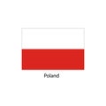 Poland Flag. Official colors and proportion correctly. National Flag of Poland. Poland Flag vector illustration.