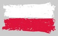 Poland Flag Sketch Illustration with Chalk Effect