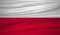 Poland flag vector. Vector flag of Poland blowig in the wind. Royalty Free Stock Photo