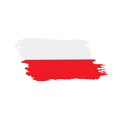 Poland flag, vector illustration Royalty Free Stock Photo