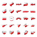 Poland flag, vector illustration Royalty Free Stock Photo