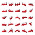 Poland flag, vector illustration Royalty Free Stock Photo
