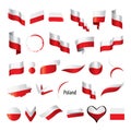 Poland flag, vector illustration Royalty Free Stock Photo