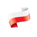 Poland flag, vector illustration on a white background