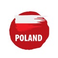 Poland flag, vector illustration on a white background Royalty Free Stock Photo