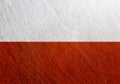 Poland flag vintage, retro, scratched,