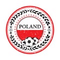 Poland football label / sticker