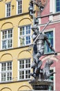 Poland - Gdansk city (also know nas Danzig) in Pomerania region. Famous Neptune fountain at Dlugi Targ square.