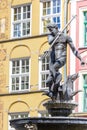 Poland - Gdansk city (also know nas Danzig) in Pomerania region. Famous Neptune fountain at Dlugi Targ square. Royalty Free Stock Photo