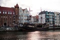 Poland, Gdansk. Urban life. Landscape old architecture of a Big City Royalty Free Stock Photo