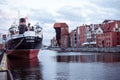 Poland, Gdansk. Urban life. Landscape old architecture of a Big City Royalty Free Stock Photo