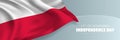 Poland independence day vector banner, greeting card.