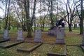 Poland: Kalisz II world war cemetery and cannon