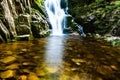 Poland. The Karkonosze National Park (biosphere reserve) - Kamienczyk waterfall Royalty Free Stock Photo