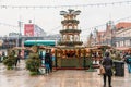 Poland, Katowice - December 03, 2018: Christmas Market at 4 Mickiewicza Street, new year market, christmas street shop