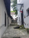 Poland, Kazimierz Dolny - the alley and stairs.