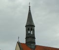 Poland, Krakow, Grodzka Street, church of St. Giles, bell tower of the church Royalty Free Stock Photo
