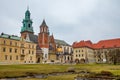 Poland. Krakow. Houses and street of the city of Krakow. February 21, 2018