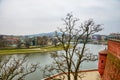 Poland. Krakow. Houses and street of the city of Krakow. February 21, 2018