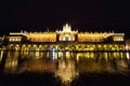 Poland, Krakow. Market Square at night.The Main Market Square in Royalty Free Stock Photo