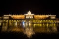 Poland, Krakow. Market Square at night.The Main Market Square in Royalty Free Stock Photo