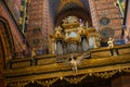 POLAND, KRAKOW - MAY 27, 2016: Vintage organ in the medieval St Mary's church in Krakow.