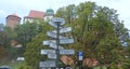 Poland, Krakow, Saint Gertrude Street, view of the Wawel