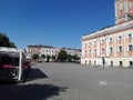 Poland, Leszno - the Town Hall and the market in Leszno Town.