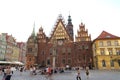 POLAND, LOWER SILESIA, WROCLAW - JUNE 29, 2018: Eastern side of the Old Town Hall in Wroclaw.