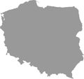 Poland map on  png or transparent  background,Symbols of Poland.vector illustration Royalty Free Stock Photo