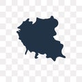Poland map vector icon isolated on transparent background, Poland map transparency concept can be used web and mobile Royalty Free Stock Photo